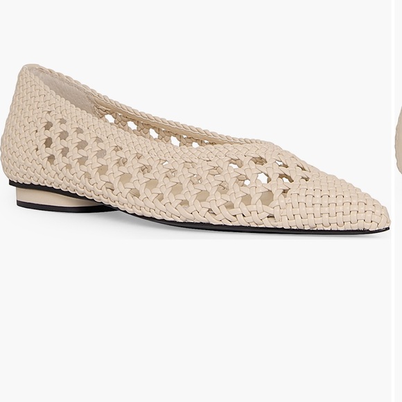 BNWT Rebecca Minkoff Cream Woven Flats, size 9 - Picture 2 of 5